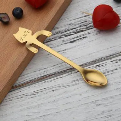 Cat Stainless Steel Teaspoons