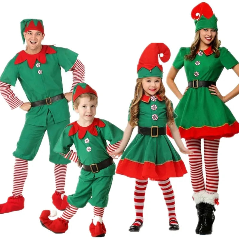 Family Christmas Little Elf Play Costume