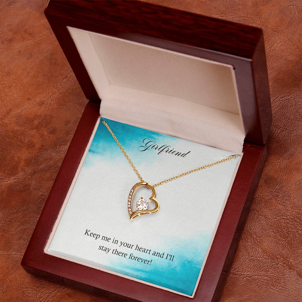 Forever Love Necklace - For Girlfriend Keep Me In Your Heart