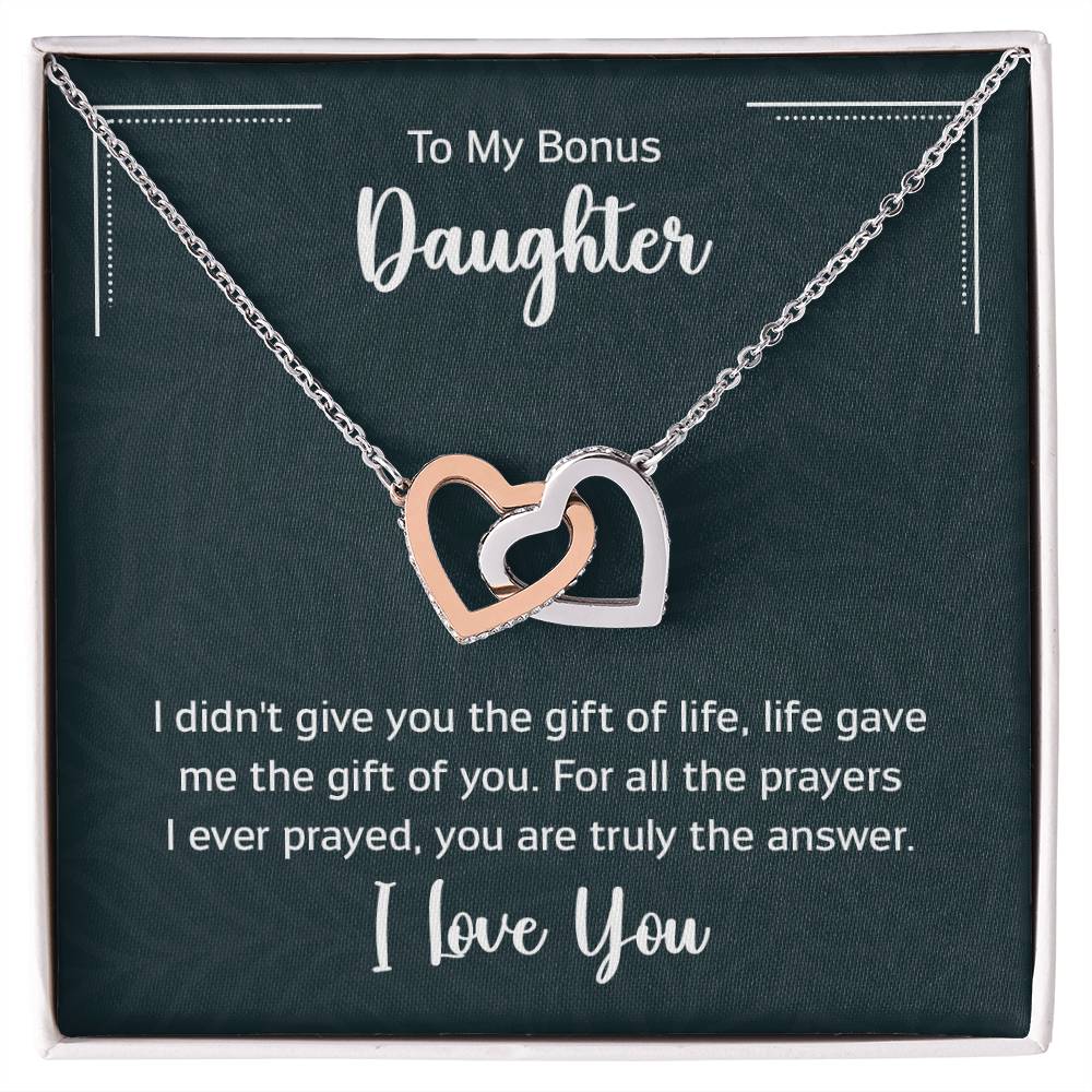 Interlocking Hearts Necklace - For Bonus Daughter