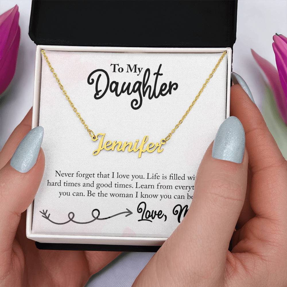 Custom Name Necklace - For Daughter From Mom