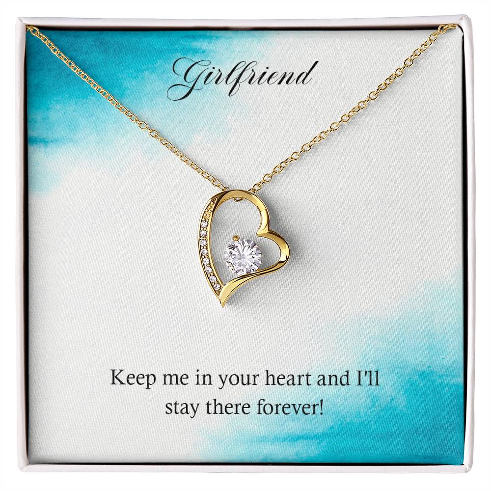 Forever Love Necklace - For Girlfriend Keep Me In Your Heart